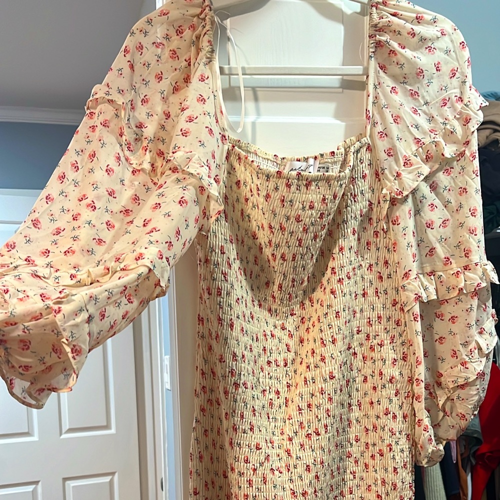 Bump-friendly, Petal & Pup fitted dress.
